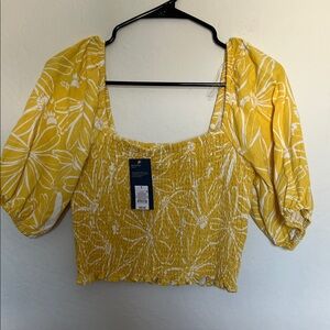 Universal Thread Yellow Floral Blouse